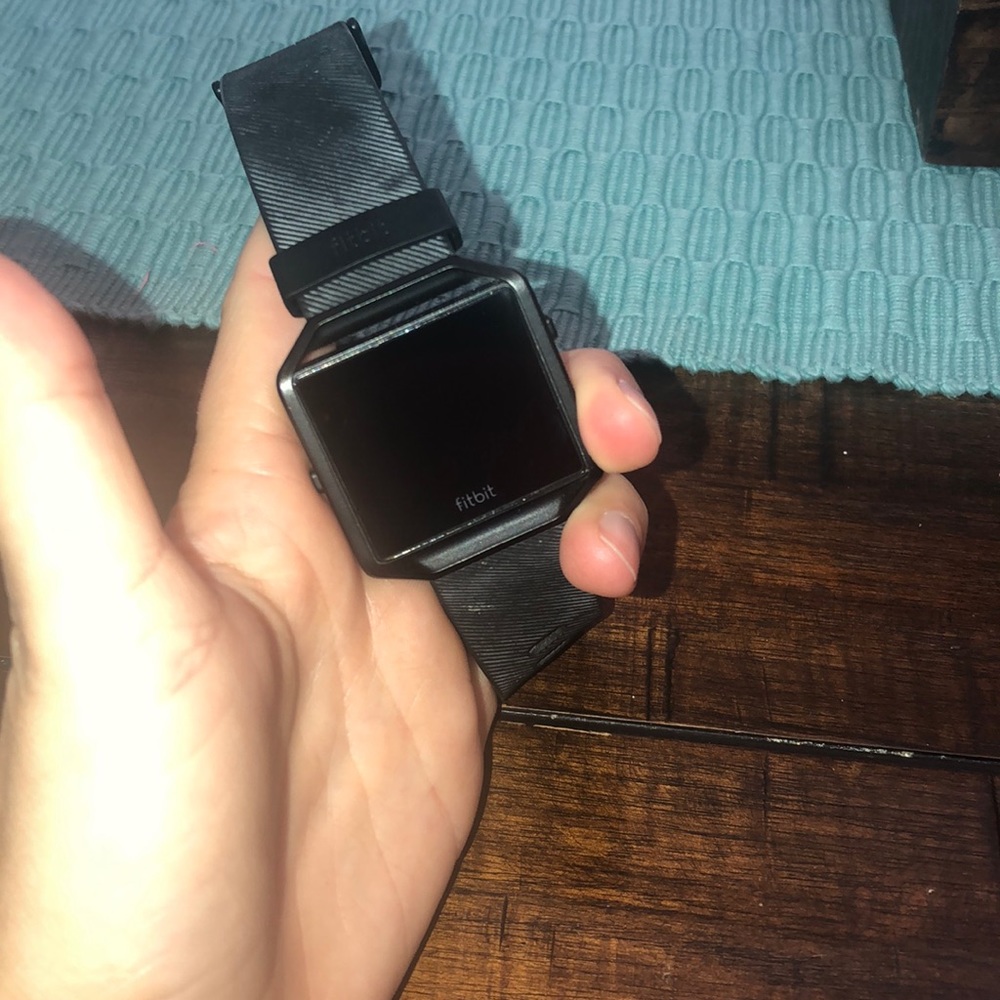 Fitbit blaze. All black. Black face, frame, & band